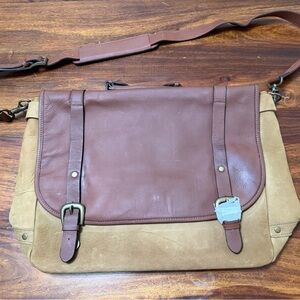 Brown Leather Satchel and Cross Body Men's Bag